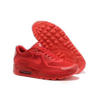 Nike Air Max 90 Prem Tape Unisex All Red Running Shoes Low Cost